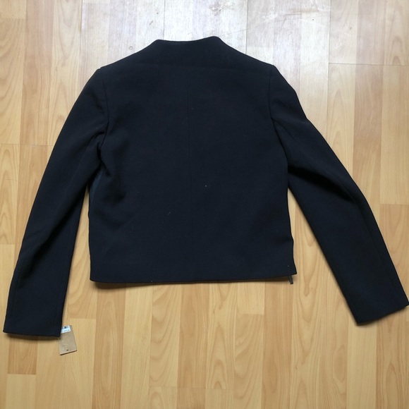 NWT Rachel Roy Cropped Modern Black Zip Blazer - Picture 9 of 14